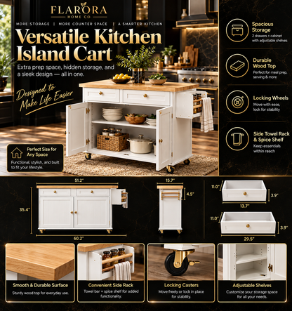 Flarora Kitchen Island